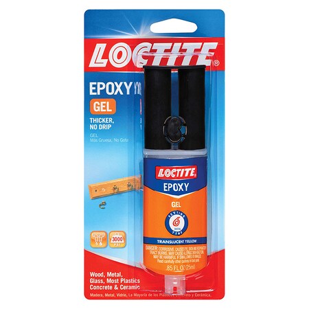 Loctite Epoxy Adhesive, Clear, Syringe 1405602